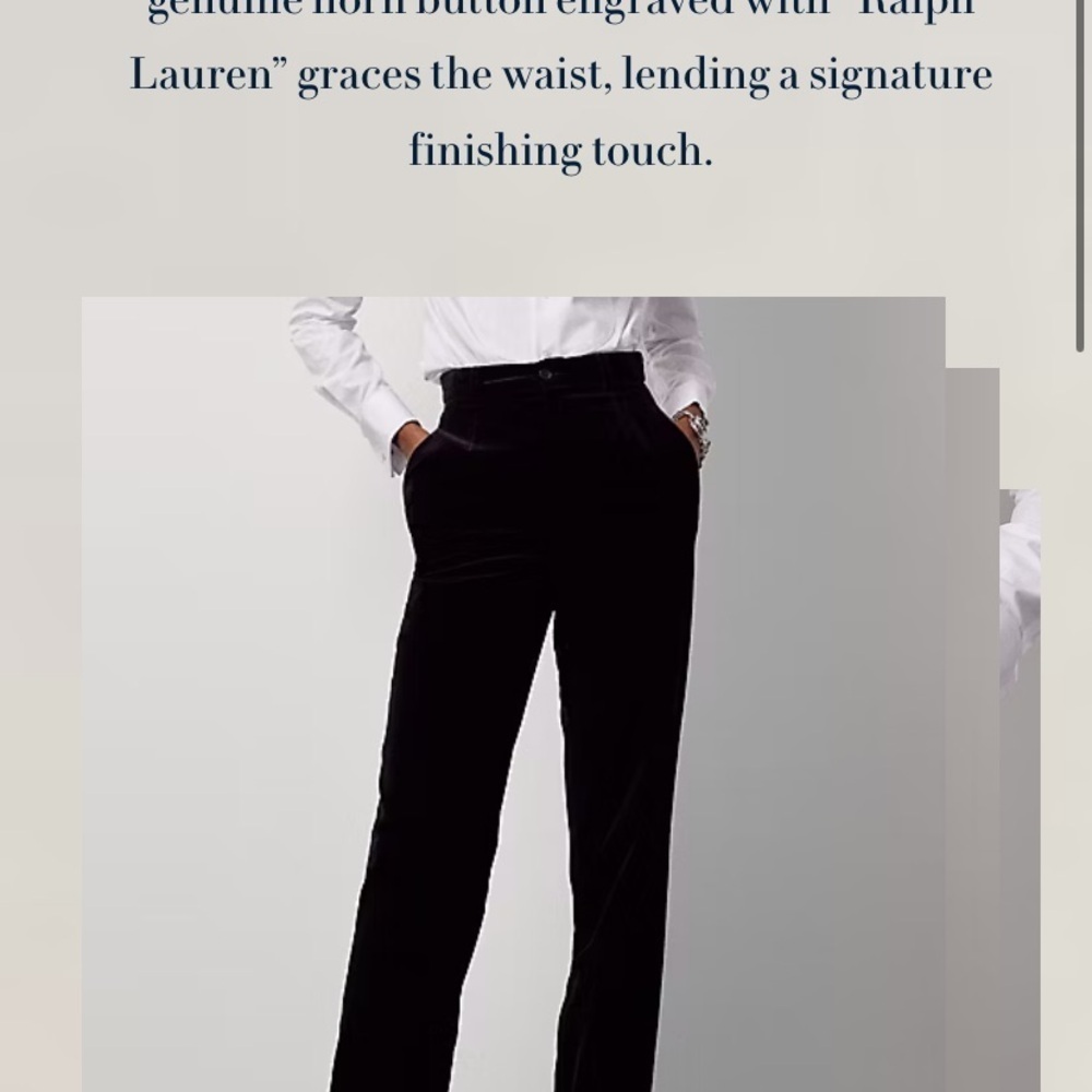 Ralph Lauren purple label velvet runway pant 1 4 inches…‌‌‌